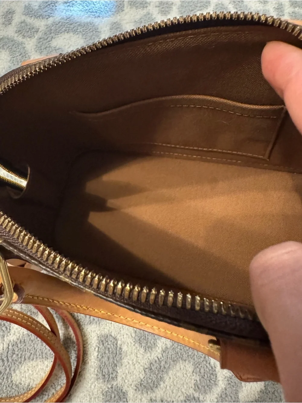 LOUIS VUITTON Brown Monogram Alma BB Top Handle Crossbody Bag